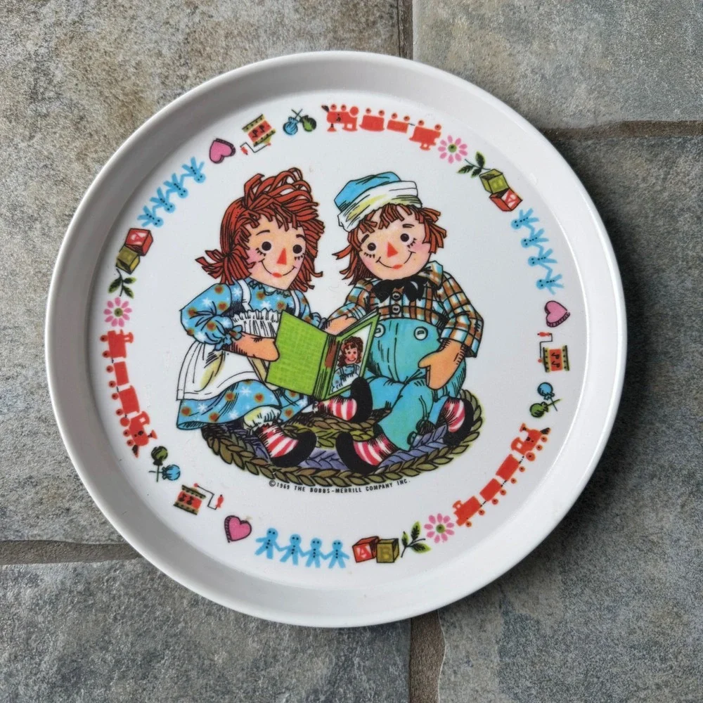 Vintage 1969 Raggedy Ann & Andy Americana Plate 8.25
